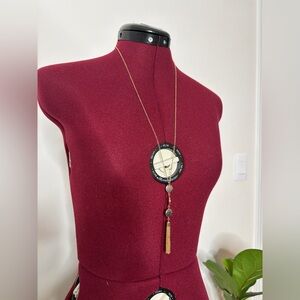 Banana Republic gold and silver pendant necklace